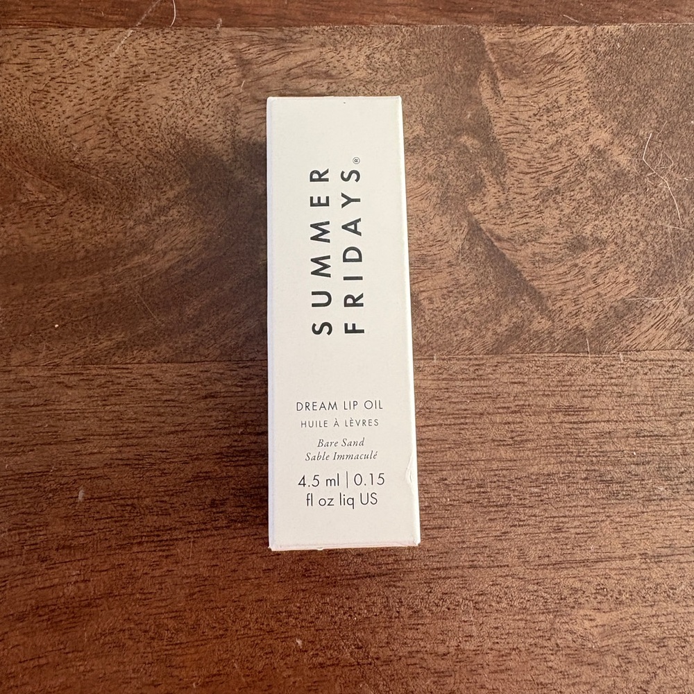 BNIB Summer Fridays Dream Lip Oil in Bare Sand (Neutral Nude)